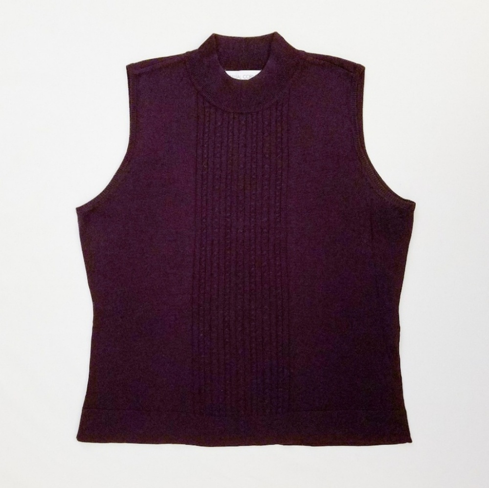 LAST CHANCE * Sleeveless Burgundy Knit Top